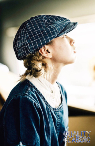Spot Japanese niche TheFactoryMade retro Vintage blue dyed Indigo hole Boro hat