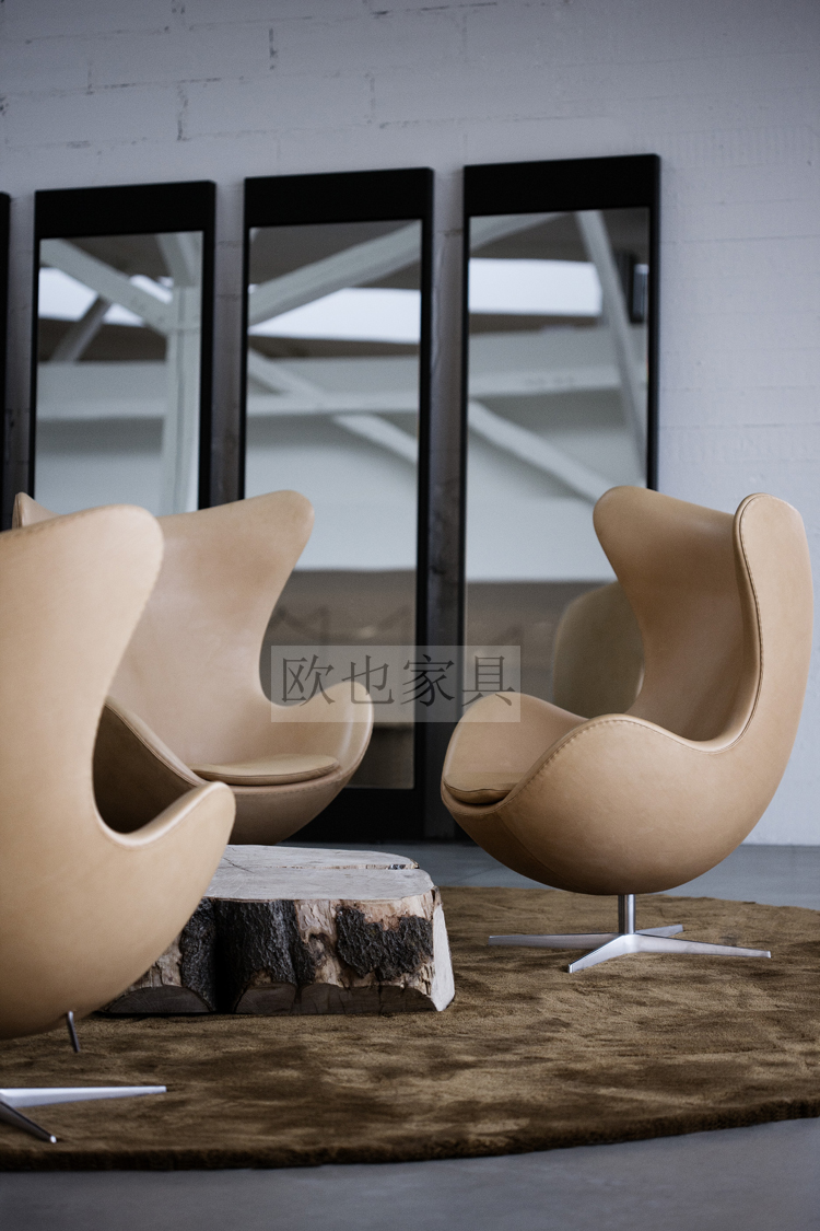 Bắc âu thiết kế EggChair trứng ghế phòng chờ ghế thời trang sáng tạo đồ nội thất da đơn giản ghế vỏ trứng ghế