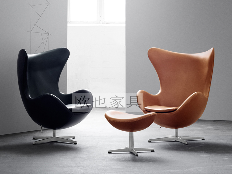 Bắc âu thiết kế EggChair trứng ghế phòng chờ ghế thời trang sáng tạo đồ nội thất da đơn giản ghế vỏ trứng ghế