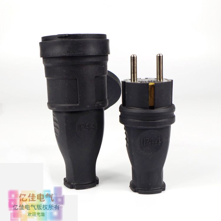 High power rubber explosion-proof anti-fall 16A industrial socket Air plug sleeve waterproof male butt connector