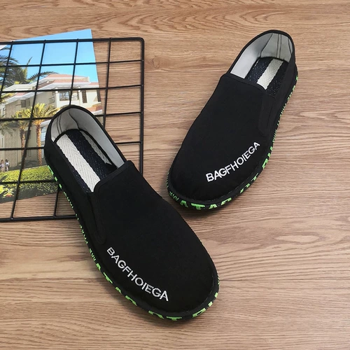 Слипоны, туфли, с вышивкой, китайский стиль, мягкая подошва