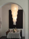 French duplex staircase loft long chandelier shell bed and breakfast wedding lamp wabi-sabi style cream living room Japanese restaurant lamp