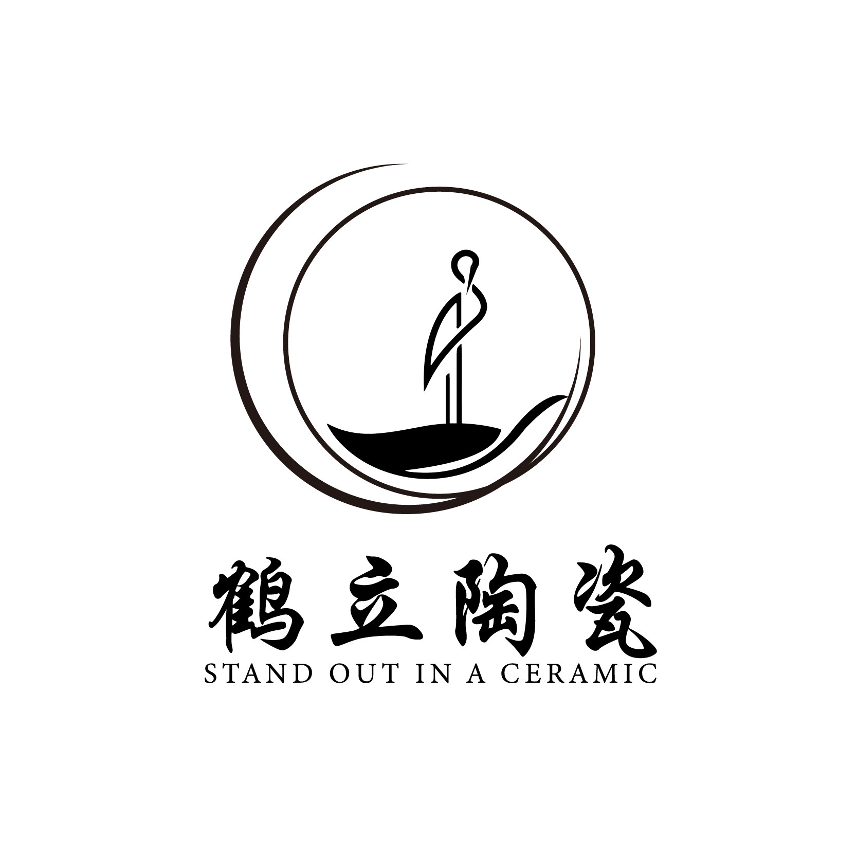 鹤立陶瓷艺术的LOGO