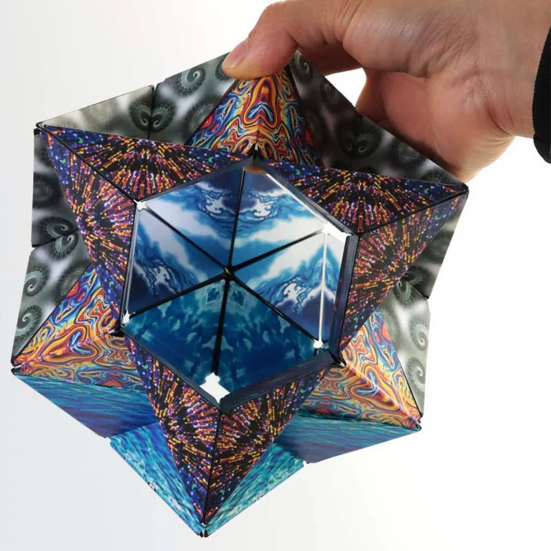 Three dimensional magnetic constructor, Rubik's cube, intellectual toy for adults for beginners, volume geometry, 3D