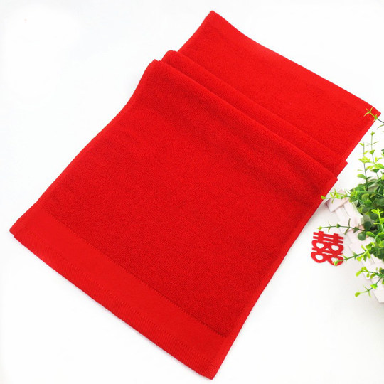 Большое красное полотенце без слов, красное толстое полотенце для лица, свадебное красное свадебное полотенце из чистого хлопка, красное полотенце, подарок, сувенирное полотенце
