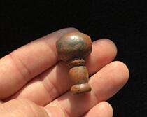Qing Dynasty Tibet Red copper one-piece submarine Old tee Buddha head Tibetan Buddha beads Buddha head package Old fidelity