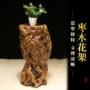 Bộ sưu tập Root Art Zaomu Root khắc Kết cấu hoa độc đáo Khung gỗ tự nhiên Rắn gốc Cây cơ sở bonsai Trang trí nhà - Các món ăn khao khát gốc bộ bàn ghế gốc cây giá rẻ