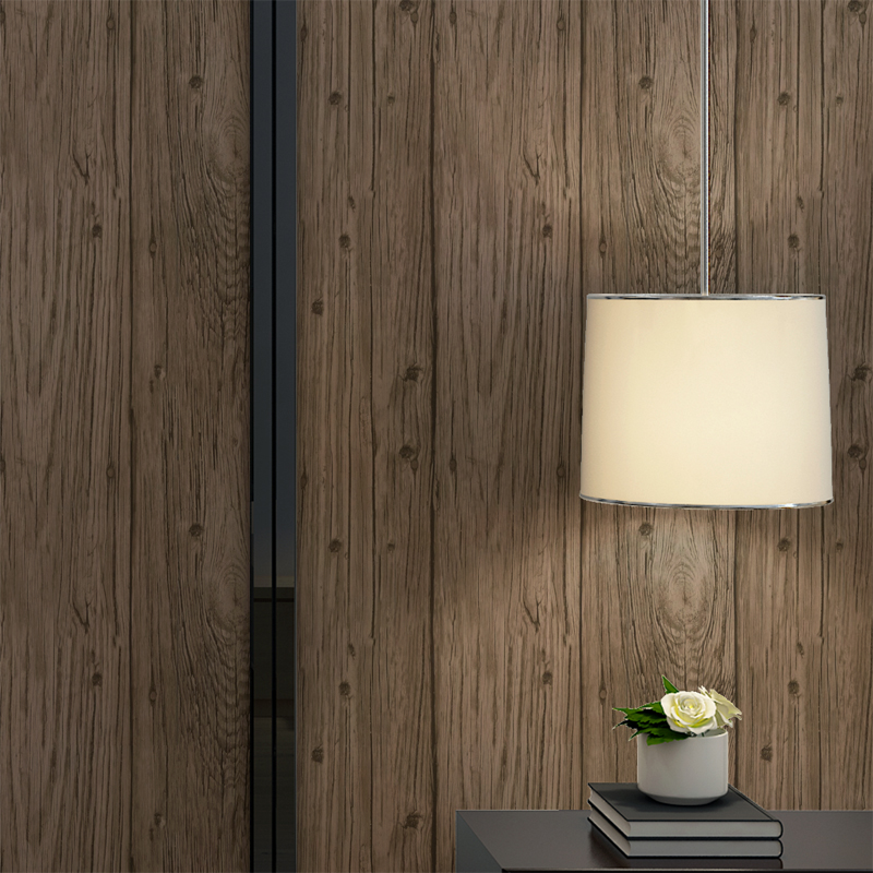 American vintages do old personalities planks wood grain wallpaper bookbar Dining Room Clothing clothing Striped Wallpaper Thickening