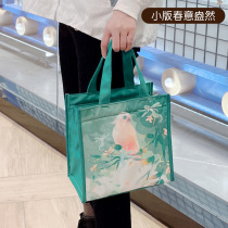 Large capacity aluminum foil thickened dining bag fashion trend lunch box bag waterproof rice bag insulated lunch bag