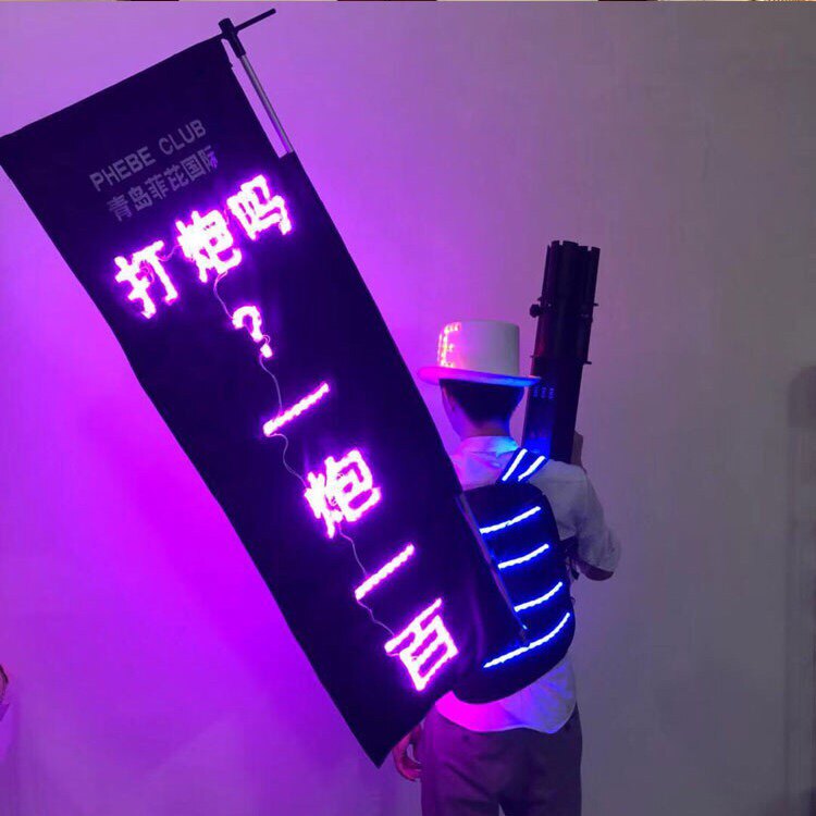 LED luminous flag Out of wine Flag Cannon A Cannon 100 Party Luminous Dress Bar Atmosphere Props Champagne