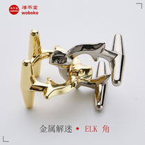 Wu Baokong Gold and silver horn king alloy Classical adult puzzle force toy Kong Ming Luban lock disassembly New Year gift