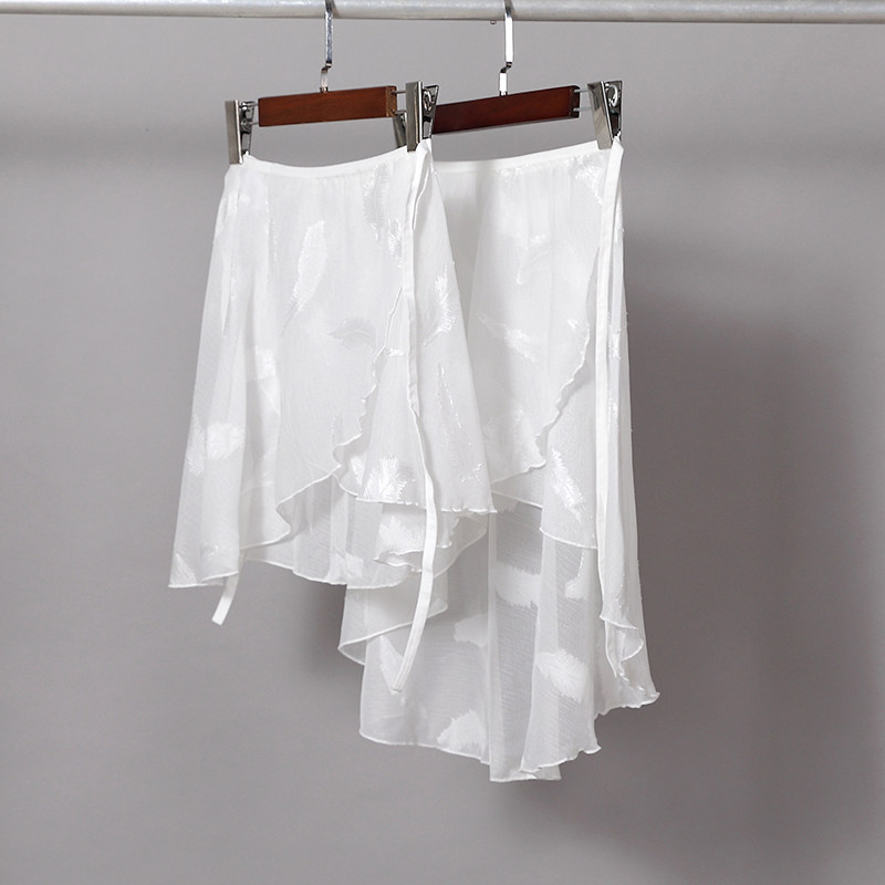 Ballet tulle skirt, one-piece skirt with cut-out feathers, three-dimensional handmade skirt, tie-up skirt, training, basic training, performance