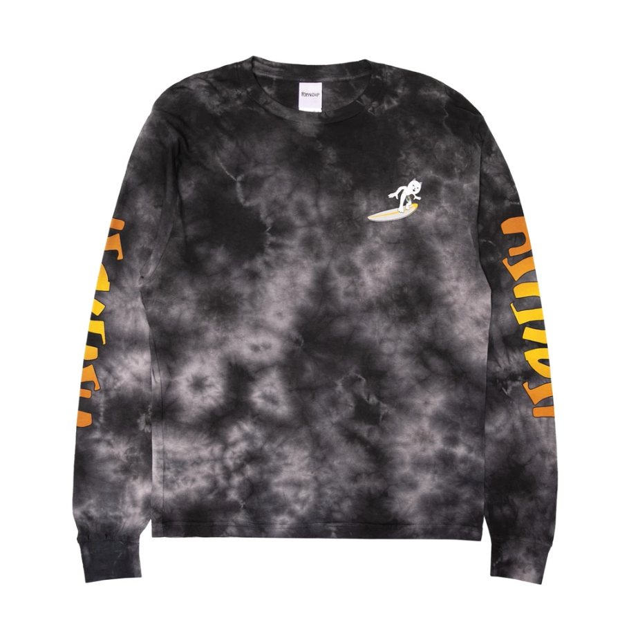 Спот RIPNDIP балд кот серфинг длинным рукавом нижняя футболка тонкая Surf up l/s tee