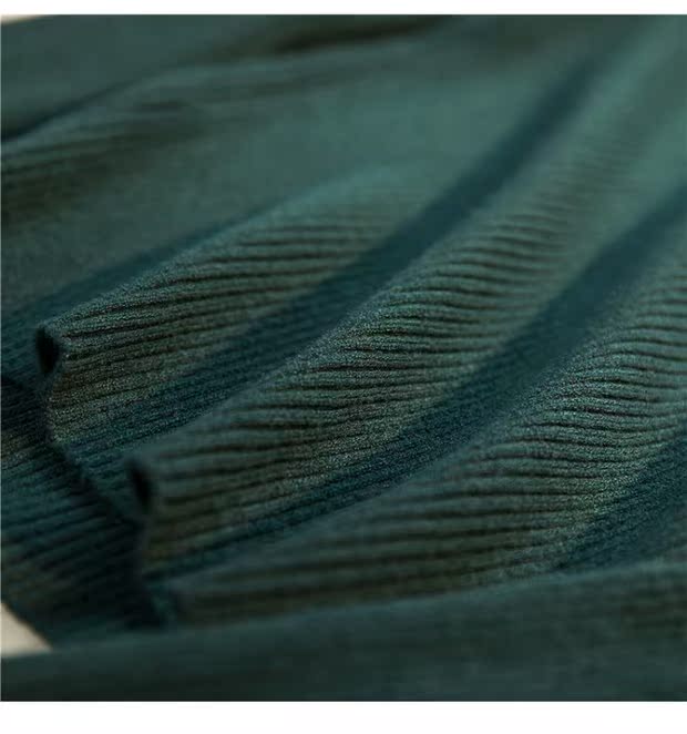 Mùa thu và mùa đông mặc áo thun cổ cao một nửa mỏng Slim thun co giãn chặt chẽ áo khoác cardigan