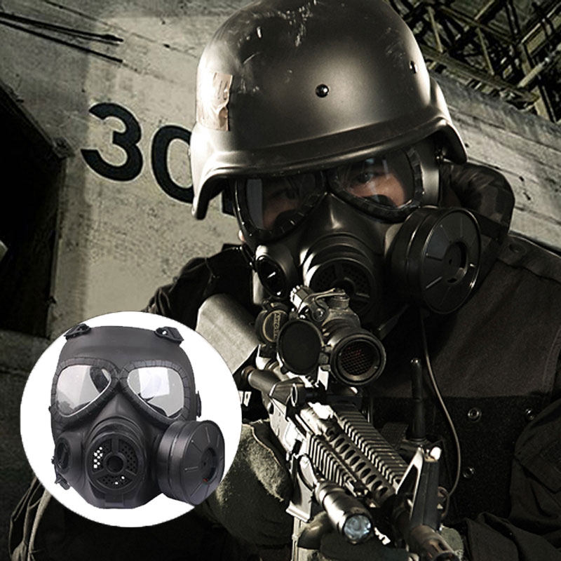 Military fans M04 Anti-poison Tactical Mask Skull Skull Reality Cs Play Mask Field Protective with Lens Fan Mask