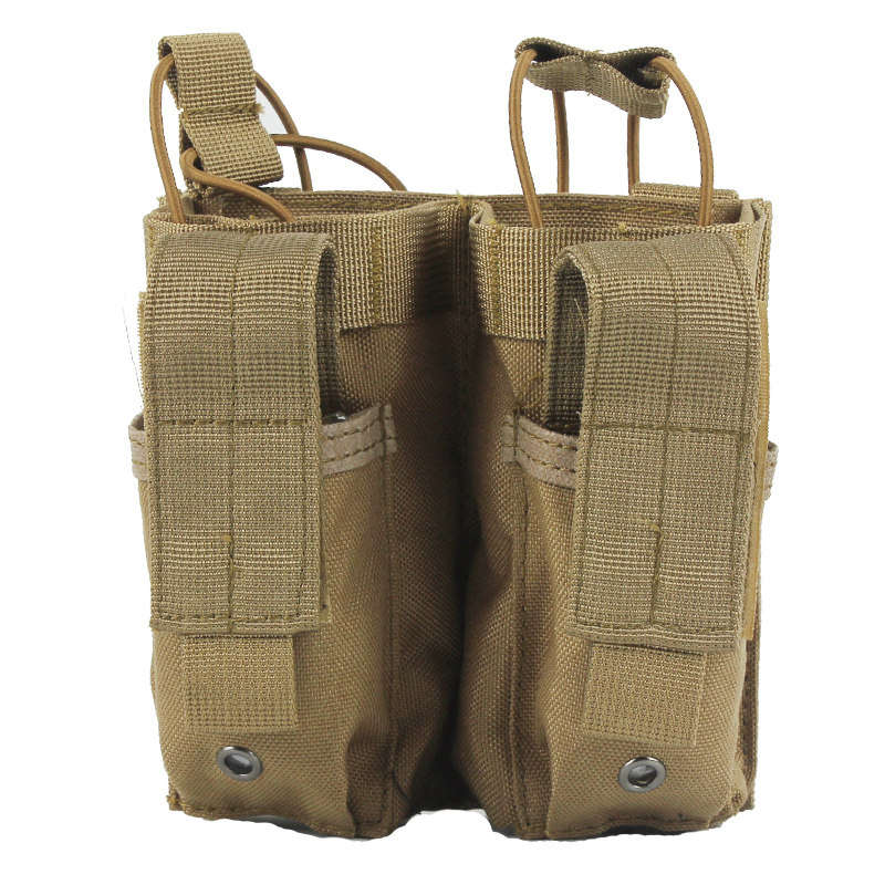 Outdoor Versatile Tactical Vest Accessories Bag MOLLE Accessories Bag Edc Two Couplets Bags Double Couplets Tool Bag