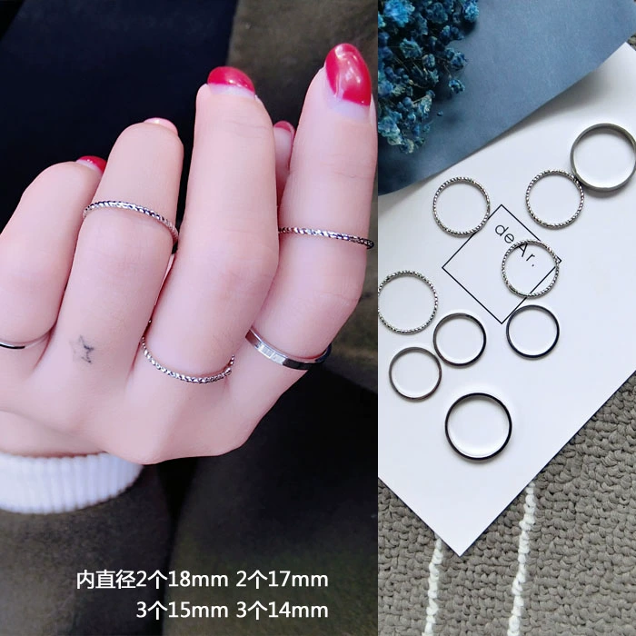 Hàn Quốc cá tính mới chỉ ngón tay nhẫn hoa retro Nhật Bản và Hàn Quốc phiên bản nhẫn thời trang hoang dã trang sức nhẫn trang sức