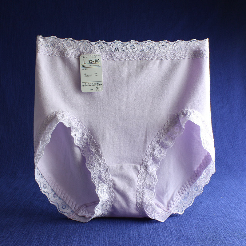 Cotton large size 200 catties fat MM panties ladies plus fat increase pure cotton high waist summer thin section fat sister loose