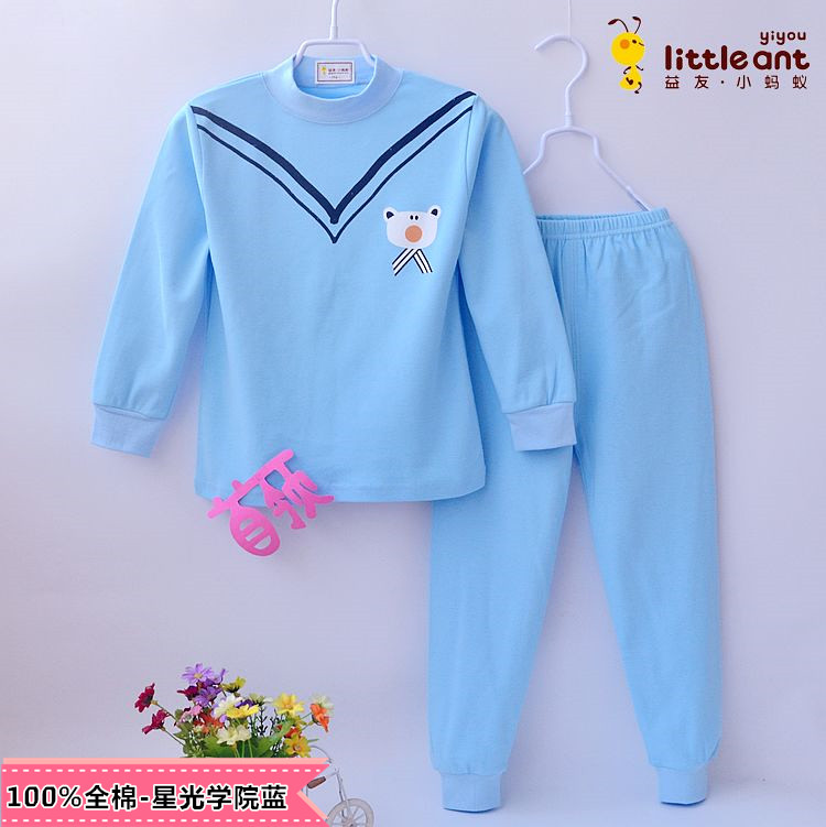 Miễn phí bài nhỏ đồ lót trẻ em thiết lập mùa xuân và mùa thu cotton tinh khiết bé bé mùa thu quần áo nhà đồ ngủ quần áo bộ đồ lót trẻ em xuân hè