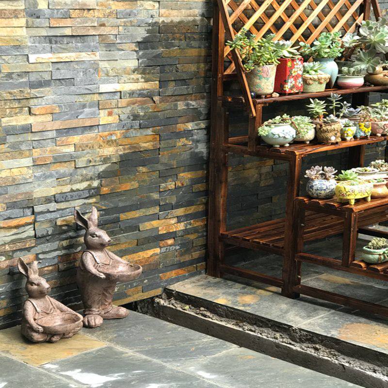 Natural Culture Stone Outdoor Black Culture Brick Antique Living Room Indoor TV Background wall Outer wall Brick Green Slate