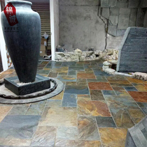 Natural slate bluestone board rust board cultural stone Villa garden indoor and outdoor retro non-slip floor tiles wall cultural brick