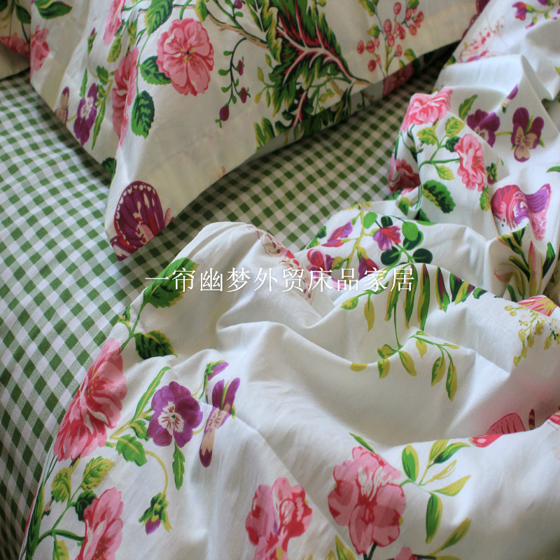 New mixed with ramp - strained cotton small rough canvas four - piece cloth four - piece set