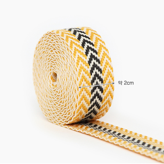 South Korea imported happybears yellow and black cotton polyester webbing color shoulder strap sports bag with 2cm width