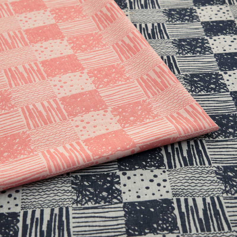 Japanese Imported Banshu Woven Pure Cotton Double-Layer Yarn Dyed Pattern Fabric for Handmade DIY Clothing Fabric Weaving and Painting Yarn