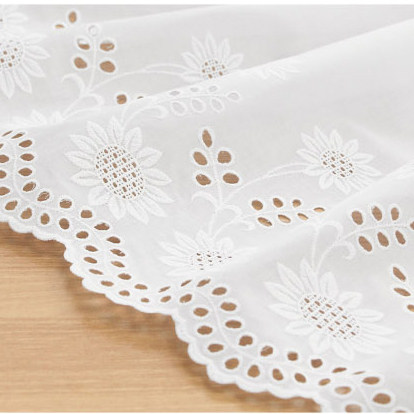 Original imported pure cotton hollow embroidery white lace edge lace decoration accessories doll clothing edge accessories handmade 58cm wide