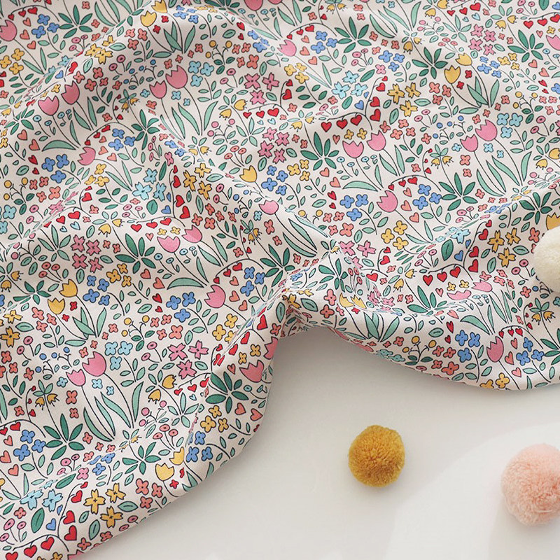 South Korea Nesshome fabric clothing small objects fabric handmade fabric Crushed Flowers Comfort And Breathable Printed Pure Cotton Cloth