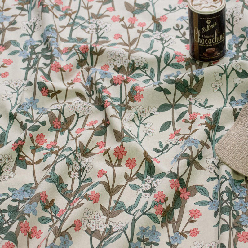 Korea Nesshome cloth 20 tablecloths pillow clothing dress printing and dyeing cloth art cotton cloth plant flowers