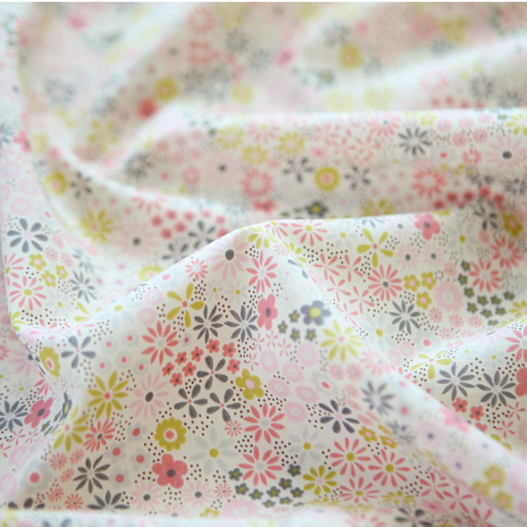 South Korea Imported Summer Cloth Pure Cotton Full Cotton Printed Light Soft Fabric 80 Hands For Summer Dress Dresses Childlike Summer