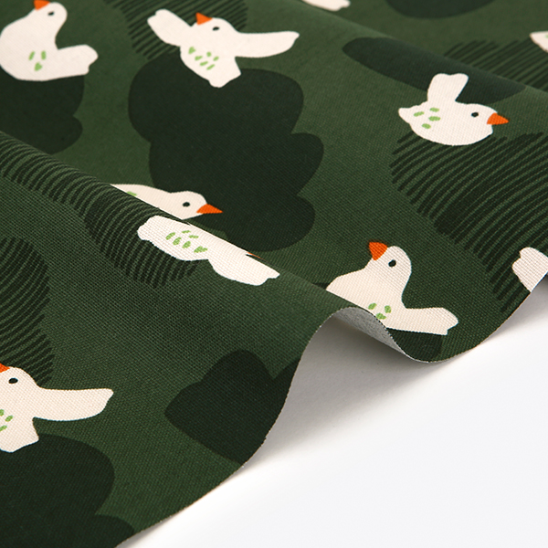 South Korea dailylike imported Oxford cotton printed fabric DIY handmade clothing sofa fabric fine canvas small bird