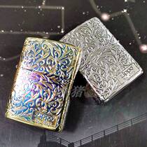 Piggy Zippo〓Japanese armor five-sided deep carved bronze smoked copper Tangcao ZBT-3-22a b c 21a b c