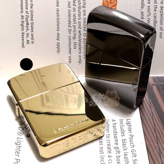18 years old shop Pig Zippo 1941 Black Titanium Gold Titanium Mirror TITANIUM armor black titanium