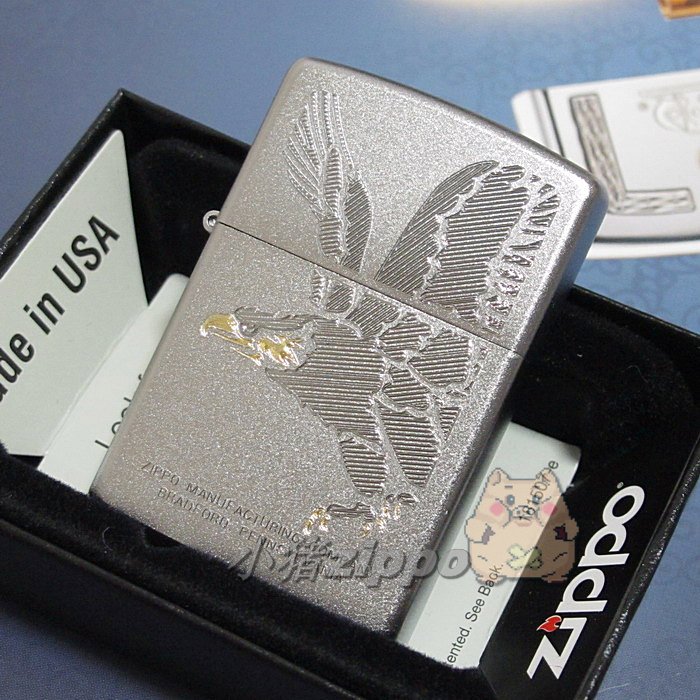 18 years old shop small pig Zippo frosted with eagle flying eagle 28356