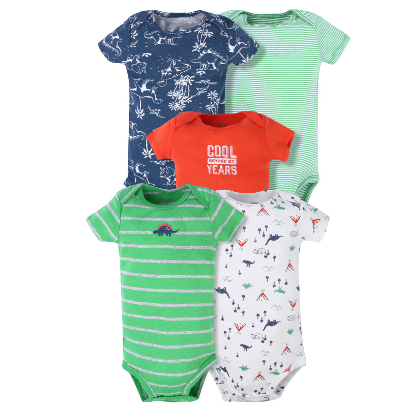 Chia chỗ duy nhất Hoa Kỳ Carters nam kho báu bông ngắn tay túi rắm quần áo mùa hè phong bì cổ áo ngắn tay romper jumpsuit