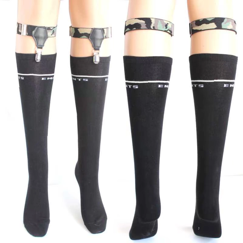 Punk unisex bê bê garter clip chân nhẫn đôi clip garter lụa cotton vớ chống trượt clip (không vớ) dây nịt tất lưới