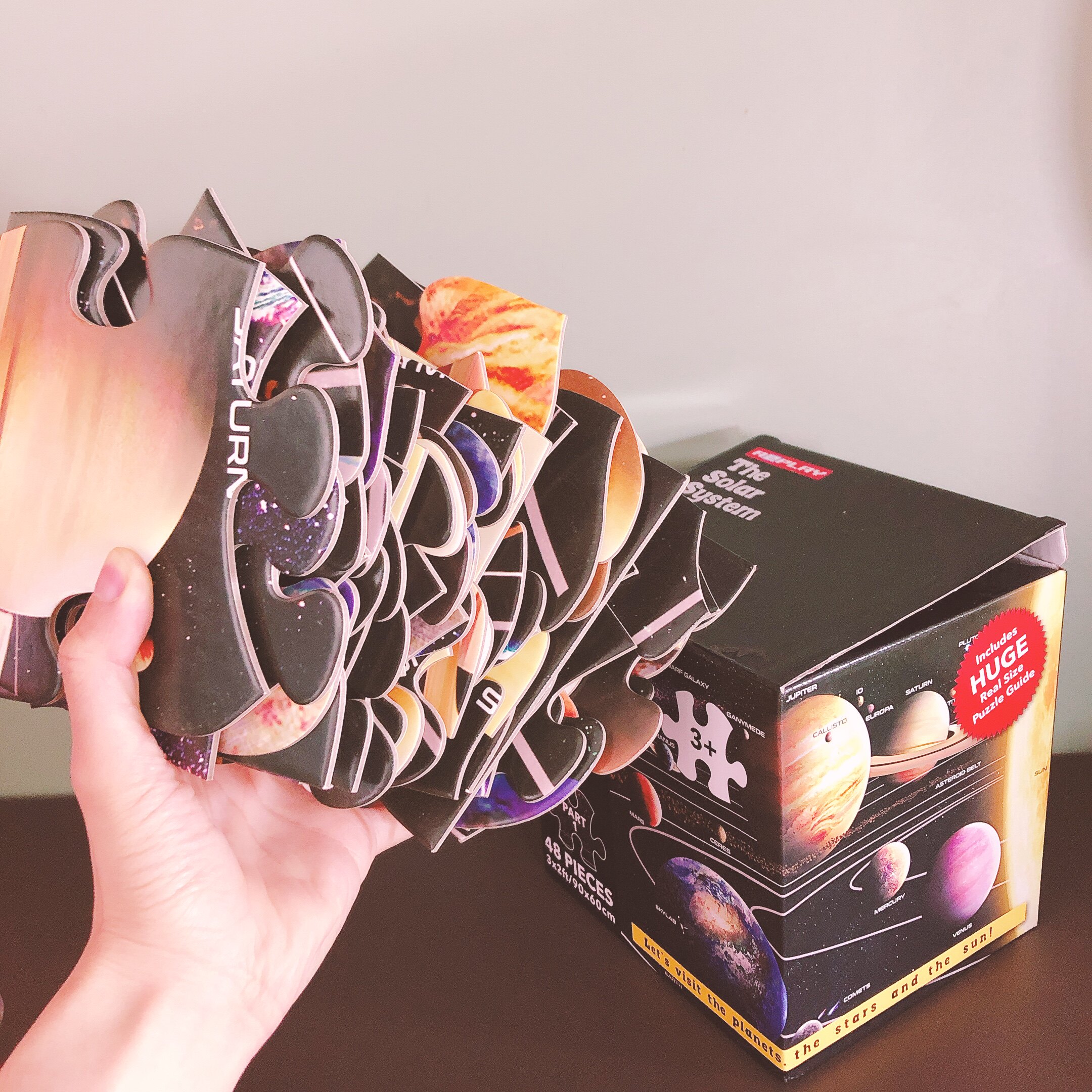 Игрушка 出口儿童大块入门拼图太阳系星球丛林动物主题玩具幼儿园离园礼物