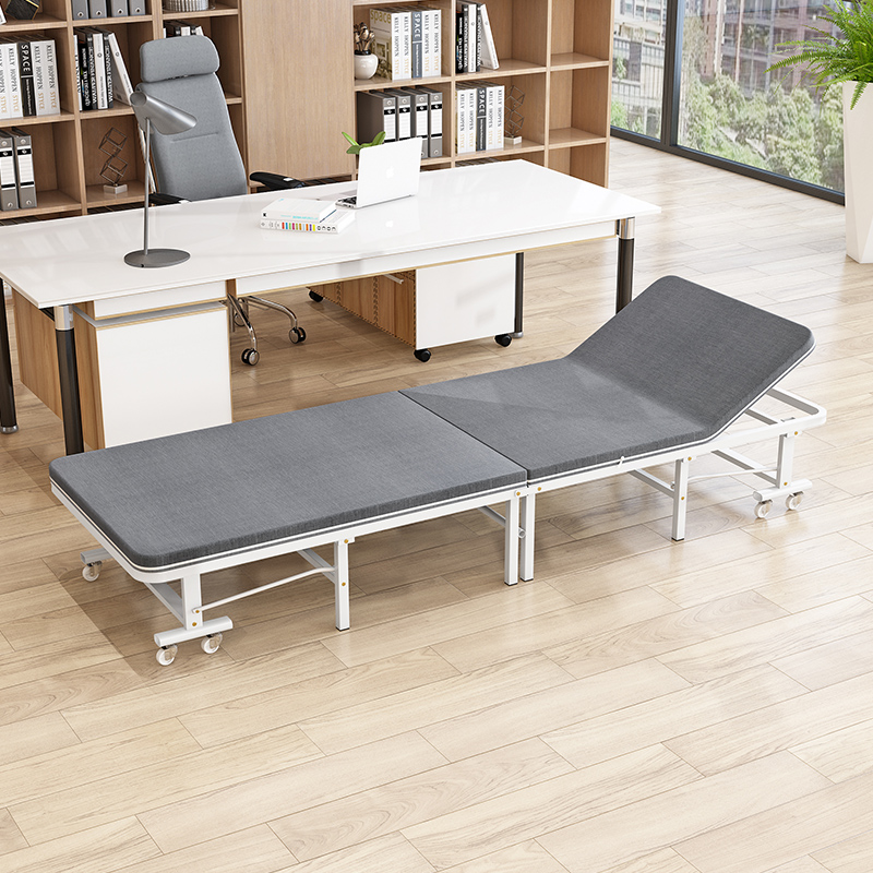 Home Folding Bed Linen Adult Office Afternoon Nap Esthesiter Sponge Wood Plate Bed Simple Two-Fold Escort Bed