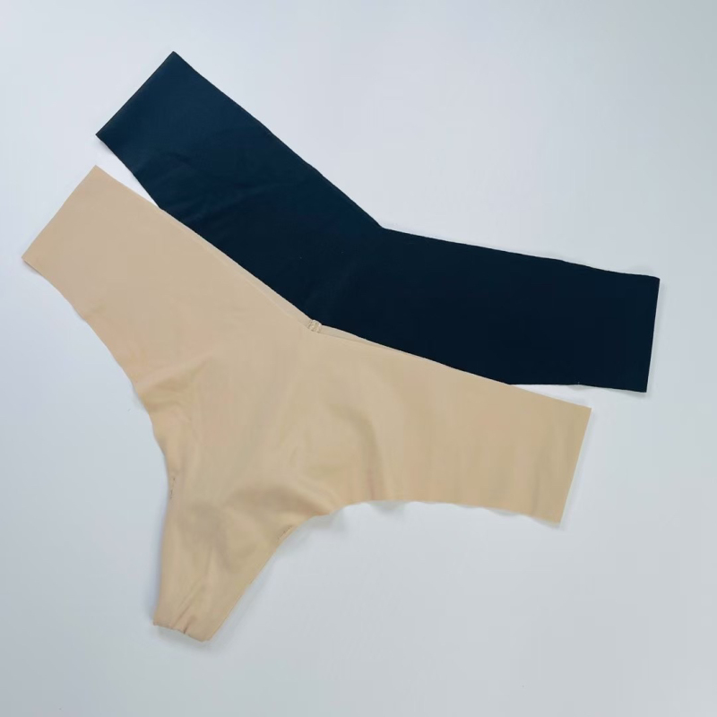 American Aerie Stretch * Card Seamless Casual Cutting Thong Black Skin Color S/L/Xl