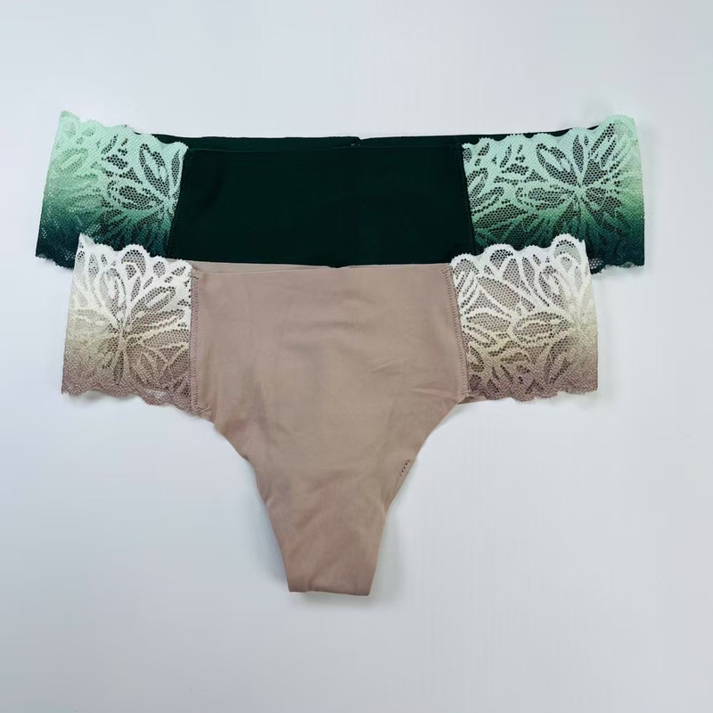 American Aerie Stretchy Lycra Gradient Lace Seamless Free-Cut Thong Xxs-Xxl