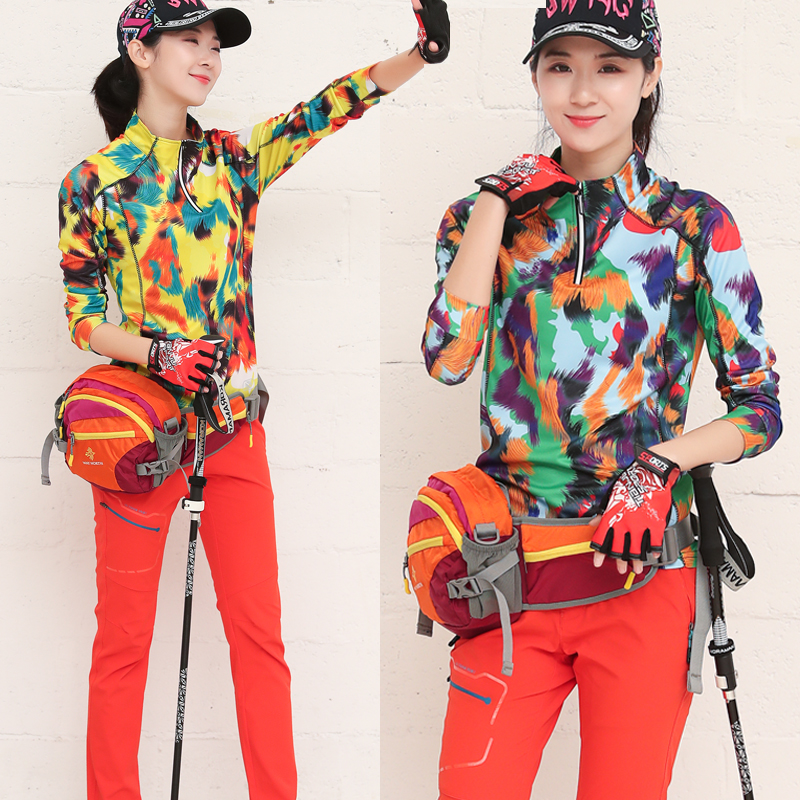 Spring Summer New Items Outdoor Speed Dry Jersey Woman Long Sleeve Sunscreen Breathable Quick-drying Clothes Camouflate T-shirt Hiking Suit Thin-Taobao