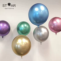 4D позитивный круглый алюминиевая фольга Balloon New Chromine -Колочный металл. Празднование.