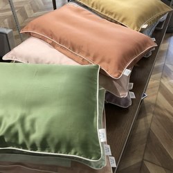 ins Nordic summer solid color 60 count Tencel pillowcases children's latex pillowcases cool and silky adult pillowcases