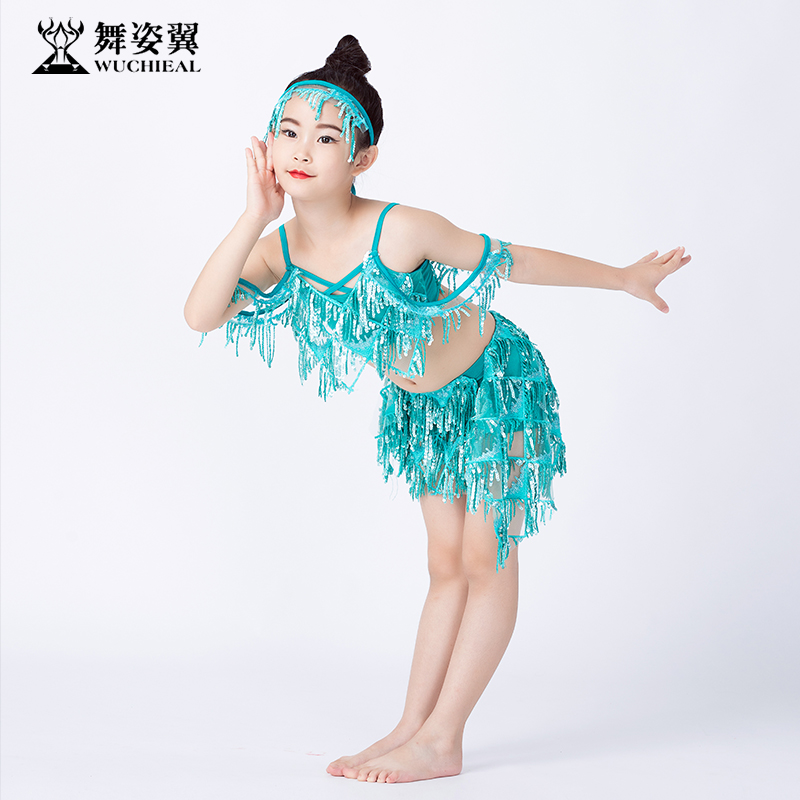 Children's belly dance masterpiece 2022 new highlight stream inspiration show to young children's Oriental dance suit