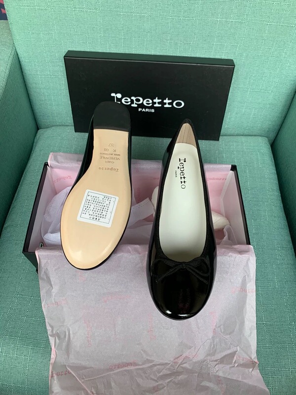 Fiechazo/Big Brand Original Genuine Leather Women's Ballet Shoes, Flat Bowknot Shallow Single Shoes, Export Shoes