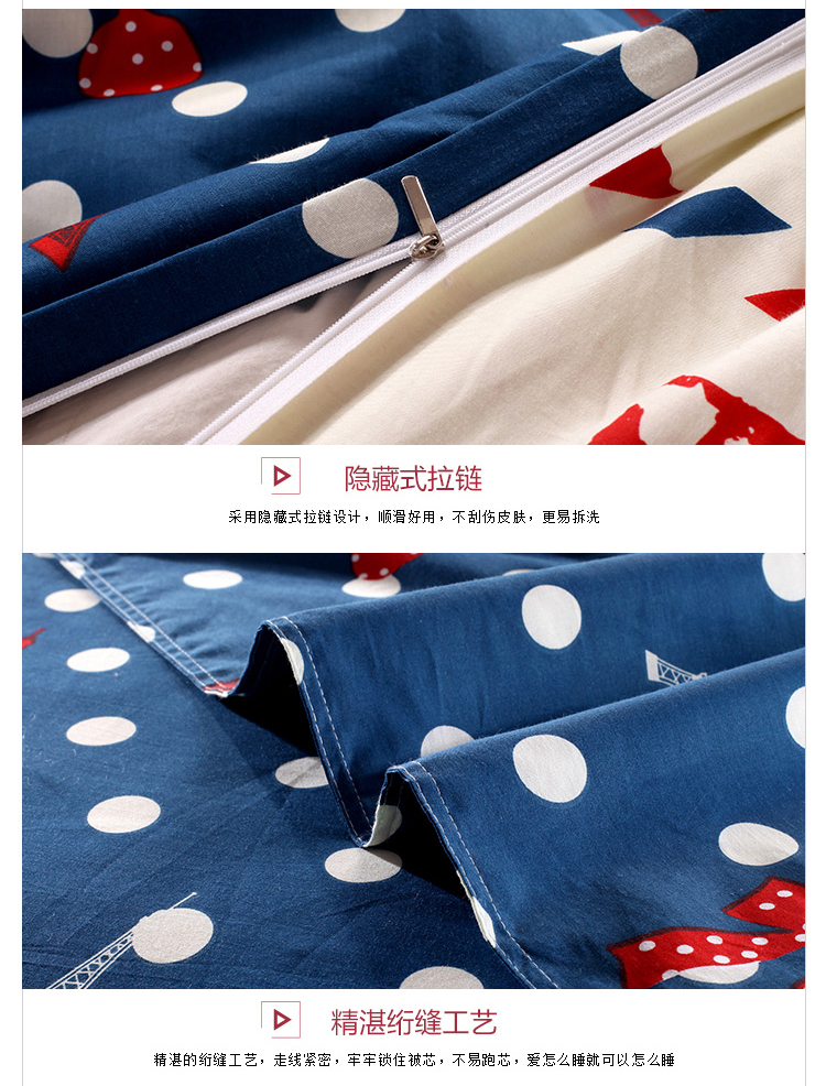 Bắc Kinh hoan nghênh khi tấm ga trải giường thời trang dệt bông denim bông mùa đông gói vận chuyển Hàn Quốc lưới đơn giản - Bộ đồ giường bốn mảnh bộ ga nệm