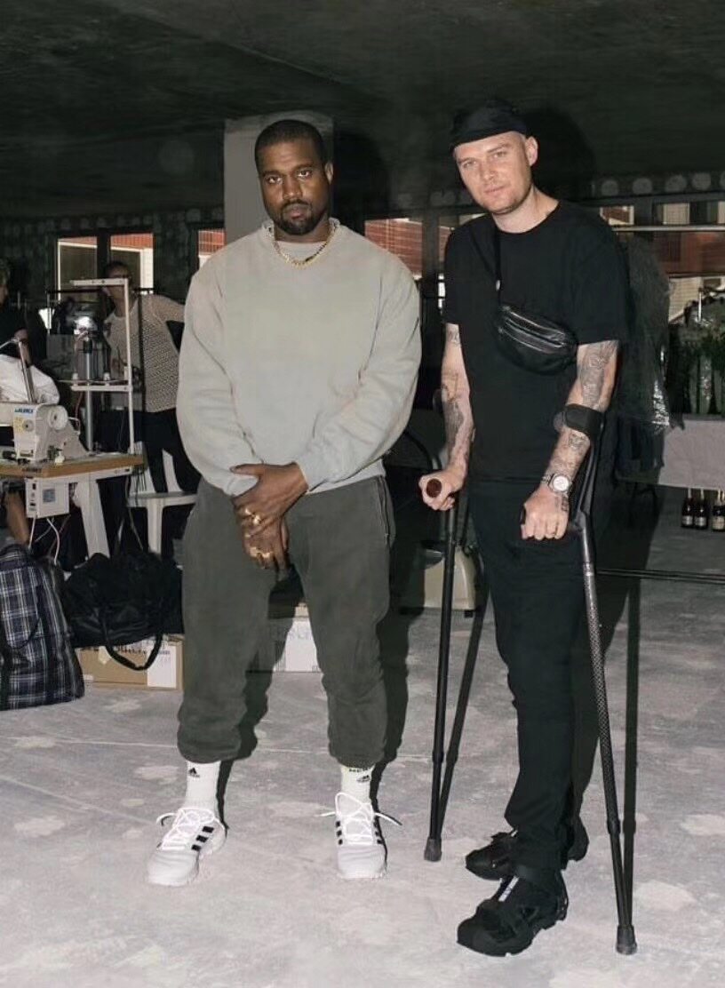 Текстура взрыв YEEZY SEASON 6 KANYE высокая улица земля цвет фонд мойка сделать старый брюки брюки 