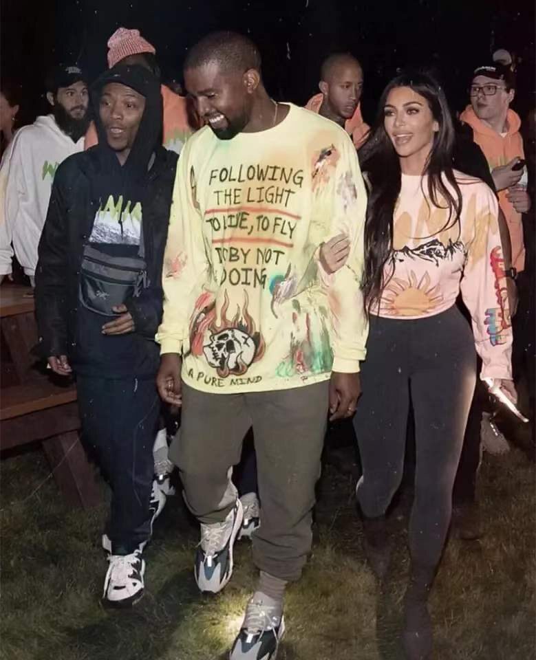 Текстура взрыв YEEZY SEASON 6 KANYE высокая улица земля цвет фонд мойка сделать старый брюки брюки 